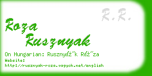 roza rusznyak business card